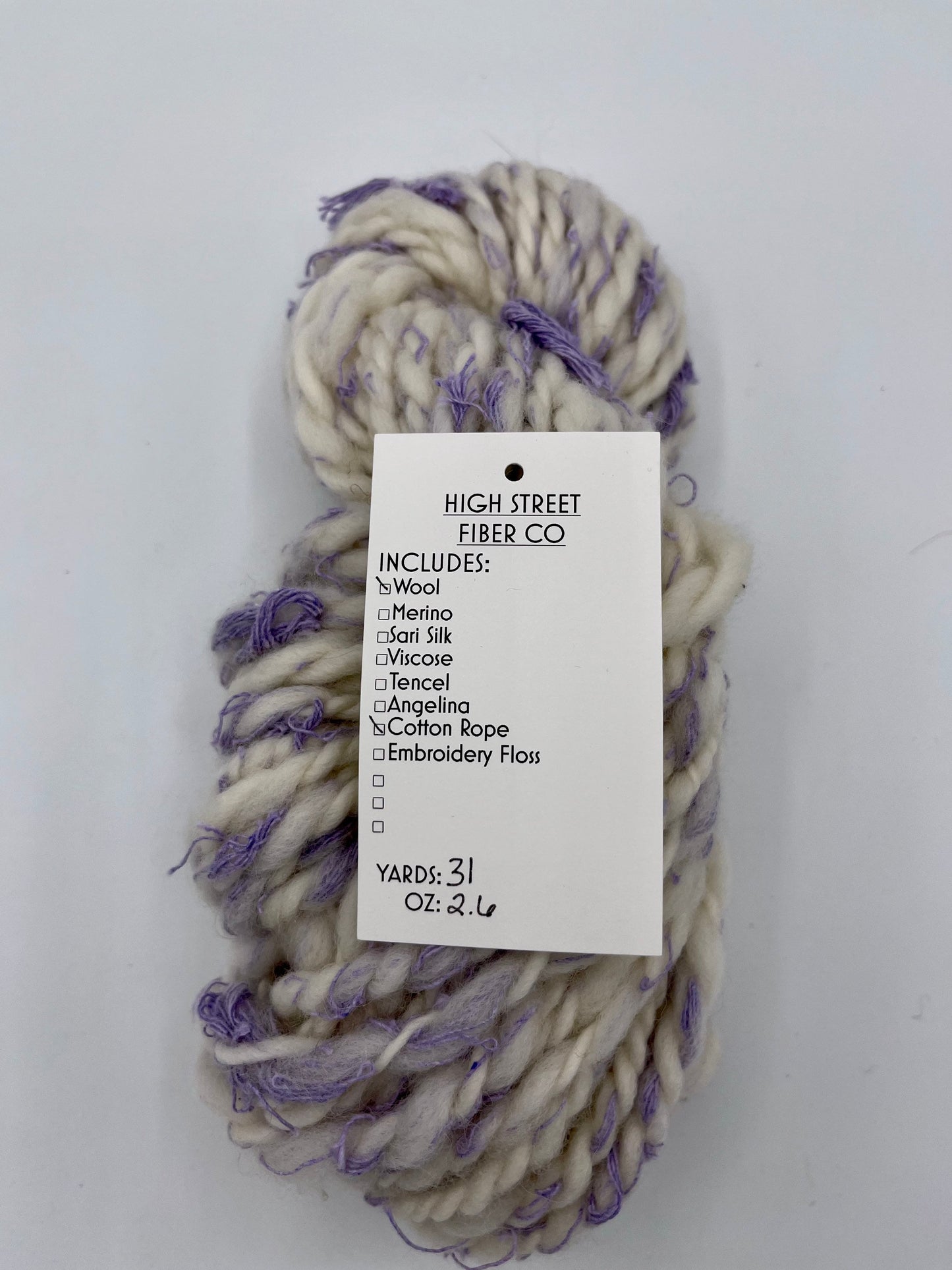 Lavender Scrappy Art Yarn #308